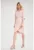Rochie roz – talie elastica – maneci scurte – poliester