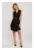 Rochie sacou cu lant decorativ – negru –
