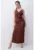 Rochie satinara cu slit lateral Chigo