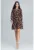 Rochie scurta M599 – florala – cu maneci lungi – multicolor – poliester