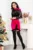 Rochie scurta Rania fucsia cu bust din dantela si fulgi