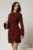 Rochie scurta bordo cu maneci decupate si nasturi eleganti