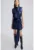 Rochie scurta cambrata cu guler inalt