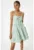 Rochie scurta cu croiala evazata si model perforat