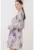 Rochie scurta cu croiala in A – model tie-dye si maneci lungi