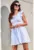 Rochie scurta din bumbac cu maneci scurte cu volane –