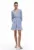 Rochie scurta din denim cu garnituri inguste cu decupaj