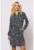 Rochie scurta evazata cu design grafic