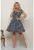 Rochie scurta evazata cu model geometric