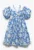 Rochie scurta evazata cu model tropical