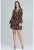 Rochie scurta florala M597 – maneci lungi – poliester – multicolor –