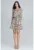 Rochie scurta florala multicolor – cu maneci lungi – poliester si elastan