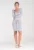 Rochie M1049 – gri inchis – decolteu adanc – maneci scurte – viscoza