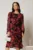 Rochie scurta neagra cu imprimeu grena din voal cu croi drept
