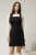Rochie scurta neagra tip sarafan
