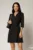 Rochie scurta office neagra tip sacou cu inchidere cu nasturi