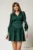 Rochie scurta verde din satin de ocazie