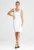 Rochie – simpla – alba – fara bretele – poliester
