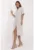 Rochie texturata cu decolteu cache-coeur –