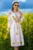 Rochie traditionala alba Alessia din bumbac cu broderie florala