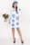 Rochie traditionala alba Natasha cu flori brodate si maneci perforate