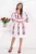 Rochie traditionala din bumbac Angelica cu broderie inspirata din folclor