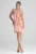 Rochie trapez roz – cu volane – 65% poliester – 35% viscoza