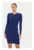 Rochie tricotata Crista 17115048 Albastru Slim Fit – Viscoza