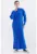 Rochie tricotata guler inalt – fermoar – albastru cobalt – material texturat –