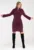 Rochie tricotata guler inalt – maneci lungi – rosu – 100% nailon –