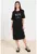 Rochie-tricou cu imprimeu logo si slituri laterale