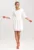 Rochie usor evazata – ecru – poliester