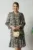 Rochie vaporoasa din voal cu print snake gri