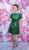 Rochie verde eleganta din brocard