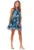 Roz Scurta Rochie Floral Fara maneca Poliester A289