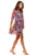 Roz Scurta Rochie Floral Maneca scurta A295