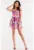 Scurta Rochie Floral Fara maneca – Evazat A501